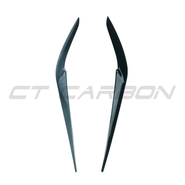 BMW X5 G05 & F95 X5M GLOSS BLACK HEADLIGHT EYEBROWS/EYELIDS-Accessories-BLAK BY CT-CT Carbon - High-quality carbon fiber and gloss black aerodynamic parts for premium sports and luxury vehicles.
