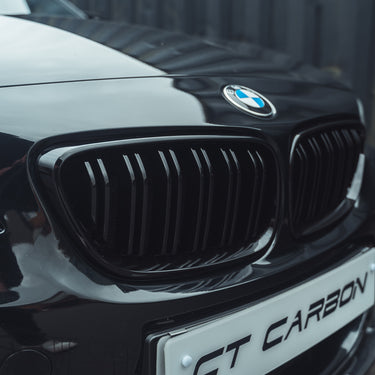 BMW M2 F87 & F22 2 SERIES DOUBLE SLAT BLACK GRILLES-Grille-BLAK BY CT-CT Carbon - High-quality carbon fiber and gloss black aerodynamic parts for premium sports and luxury vehicles.
