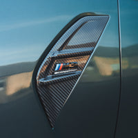 Garniture d'aile latérale de remplacement en fibre de carbone pour BMW M3 G80/G81
