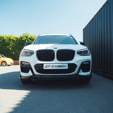 BMW G01 X3 DOUBLE SLAT BLACK GRILLES - BLAK BY CT CARBON-Grille-BLAK BY CT-CT Carbon - High-quality carbon fiber and gloss black aerodynamic parts for premium sports and luxury vehicles.