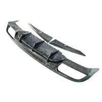 MERCEDES C63/C63S W205 COUPE FORGED CARBON FIBRE DIFFUSER - BIG FIN-Diffuser-CT CARBON-CT Carbon - High-quality carbon fiber and gloss black aerodynamic parts for premium sports and luxury vehicles.