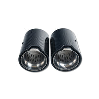 BMW CARBON EXHAUST TIPS 135i/140i/235i/240i/335i/340i/435i/440i - CHROME (SET OF 2)