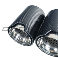 BMW CARBON EXHAUST TIPS 135i/140i/235i/240i/335i/340i/435i/440i - CHROME (SET OF 2)