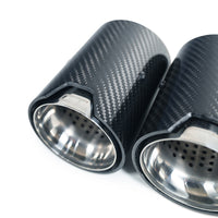 BMW CARBON EXHAUST TIPS 135i/140i/235i/240i/335i/340i/435i/440i - CHROME (SET OF 2)
