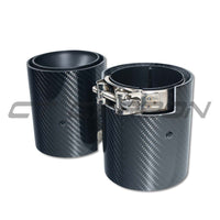 BMW F40/F44 M135i & M235i CARBON FIBRE EXHAUST TIPS - MATTE BLACK (SET OF 2)