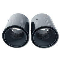 BMW F40/F44 M135i & M235i CARBON FIBRE EXHAUST TIPS - MATTE BLACK (SET OF 2)