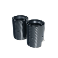 BMW F20/F21/F22/F23/F30/F31/F32/F33 CARBON EXHAUST TIPS - MATTE BLACK (SET OF 2)