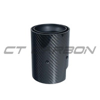 BMW F20/F21/F22/F23/F30/F31/F32/F33 CARBON EXHAUST TIPS - MATTE BLACK (SET OF 2)