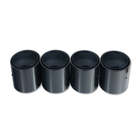 BMW M2, M3, M4 G87/G80/G81/G82/G83 CARBON EXHAUST TIPS - BLACK SLASH CUT (SET OF 4)