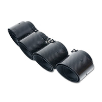 BMW M2, M3, M4 G87/G80/G81/G82/G83 CARBON EXHAUST TIPS - BLACK SLASH CUT (SET OF 4)