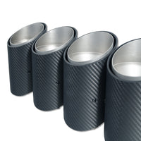 BMW G90/G99 M5 2024+ CARBON FIBRE SLASH CUT EXHAUST TIPS - CHROME