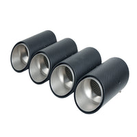 BMW G90/G99 M5 2024+ CARBON FIBRE SLASH CUT EXHAUST TIPS - CHROME
