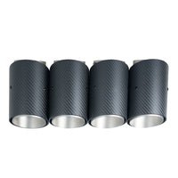 BMW G90/G99 M5 2024+ CARBON FIBRE SLASH CUT EXHAUST TIPS - CHROME