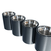 BMW F90/F92 M5/M8 CARBON FIBRE EXHAUST TIPS - CHROME x4