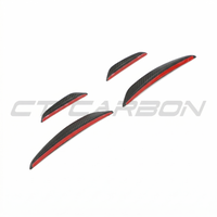 AUDI RS3 8Y 2025+ MATTE CARBON FIBRE FRONT BUMPER CANARDS - CT DESIGN