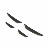 AUDI RS3 8Y 2025+ MATTE CARBON FIBRE FRONT BUMPER CANARDS - CT DESIGN