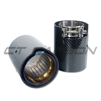 BMW CARBON EXHAUST TIPS 135i/140i/235i/240i/335i/340i/435i/440i - BURNT ENDS(SET OF 2)