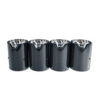 BMW M2/M3/M4/M5 F10/F80/F82/F83/F87 CARBON FIBRE EXHAUST TIPS - CHROME x4