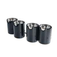 BMW M2/M3/M4/M5 F10/F80/F82/F83/F87 CARBON FIBRE EXHAUST TIPS - CHROME x4