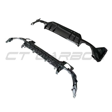 BMW G20/G21 3 SERIES LCI 340I GLOSS BLACK REAR DIFFUSER (SQUARE EXHAUST)