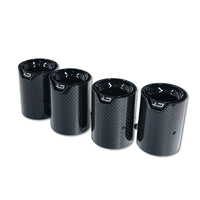 BMW M2/M3/M4/M5 F10/F80/F82/F83/F87 CARBON FIBRE EXHAUST TIPS - BLACK x4