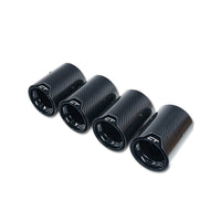 BMW M2/M3/M4/M5 F10/F80/F82/F83/F87 CARBON FIBRE EXHAUST TIPS - BLACK x4