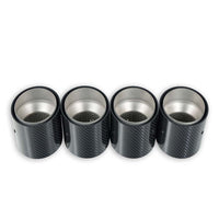BMW M2, M3, M4 G87/G80/G81/G82/G83 CARBON EXHAUST TIPS - CHROME SLASH CUT (SET OF 4)