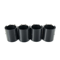 BMW M2, M3, M4 G87/G80/G81/G82/G83 CARBON EXHAUST TIPS - BLACK STRAIGHT CUT (SET OF 4)