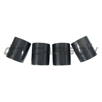 BMW M2, M3, M4 G87/G80/G81/G82/G83 CARBON EXHAUST TIPS - BLACK STRAIGHT CUT (SET OF 4)