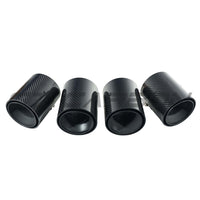 BMW M2, M3, M4 G87/G80/G81/G82/G83 CARBON EXHAUST TIPS - BLACK STRAIGHT CUT (SET OF 4)