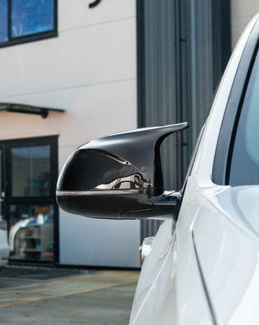 BMW F15 & F16 X5 & X6 GLOSS BLACK MIRRORS - M LOOK-Accessories-BLAK BY CT-CT Carbon - High-quality carbon fiber and gloss black aerodynamic parts for premium sports and luxury vehicles.