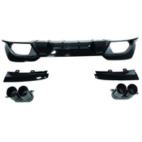 BMW 3 SERIES G20/G21 2018-2022 PRE-LCI GLOSS BLACK DIFFUSER AND TIPS - V3