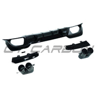 BMW 3 SERIES G20/G21 2018-2022 PRE-LCI GLOSS BLACK DIFFUSER AND TIPS - V3