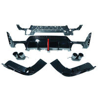 BMW 3 SERIES G20/G21 GLOSS BLACK LCI DIFFUSER (ROUND TIPS)