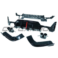 BMW 3 SERIES G20/G21 GLOSS BLACK LCI DIFFUSER (ROUND TIPS)