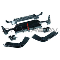 BMW 3 SERIES G20/G21 GLOSS BLACK LCI DIFFUSER (ROUND TIPS)