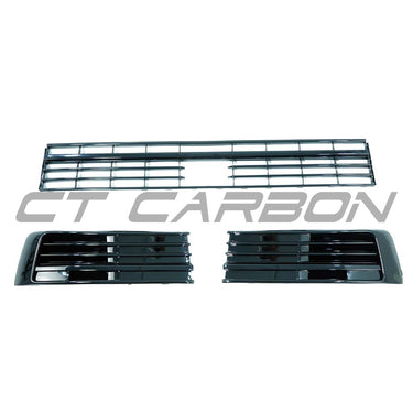 VOLKSWAGEN TRANSPORTER T6 2015-2019 GLOSS BLACK GRILLES WITH ACC