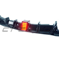 BMW F30/F31 3 SERIES 2012-2019 GLOSS BLACK TWIN EXIT DIFFUSER WITH LED
