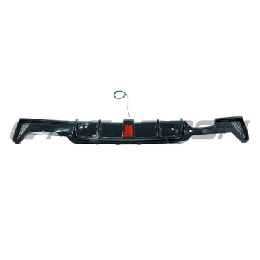 BMW 4 SERIES F32/F33/F36 GLOSS BLACK TWIN LEFT EXHAUST DIFFUSER WITH LED - V3