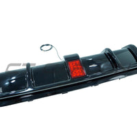 BMW 4 SERIES F32/F33/F36 GLOSS BLACK TWIN LEFT EXHAUST DIFFUSER WITH LED - V3