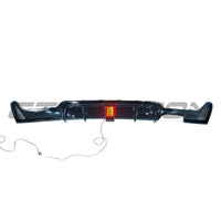 BMW 4 SERIES F32/F33/F36 GLOSS BLACK TWIN LEFT EXHAUST DIFFUSER WITH LED - V3