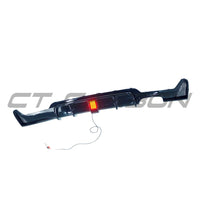 BMW 4 SERIES F32/F33/F36 GLOSS BLACK TWIN LEFT EXHAUST DIFFUSER WITH LED - V3