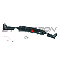 BMW 4 SERIES F32/F33/F36 GLOSS BLACK DUAL EXHAUST DIFFUSER WITH LED - V3