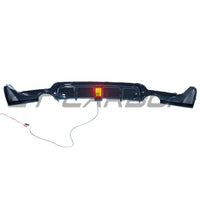 BMW 4 SERIES F32/F33/F36 GLOSS BLACK DUAL EXHAUST DIFFUSER WITH LED - V3