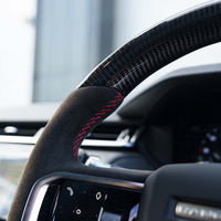 RANGE ROVER VELAR/EVOQUE/DISCOVERY SPORT 2021+ CARBON FIBRE / ALCANTARA CUSTOM STEERING WHEEL