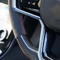 RANGE ROVER VELAR/EVOQUE/DISCOVERY SPORT 2021+ CARBON FIBRE / ALCANTARA CUSTOM STEERING WHEEL