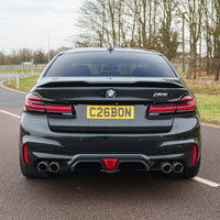 BMW M5 F90 2018-2024 PRE PREG CARBON FIBRE DIFFUSER - CS STYLE WITH LED
