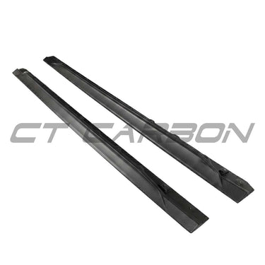 AUDI RS3 8Y 2022+ MATTE CARBON FIBRE SIDE SKIRTS - CT DESIGN V2