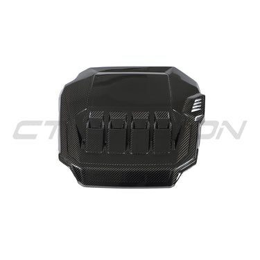 VW GOLF MK8 2020+ GTI CARBON FIBRE ENGINE COVER-Accessories-CT CARBON-CT Carbon - High-quality carbon fiber and gloss black aerodynamic parts for premium sports and luxury vehicles.