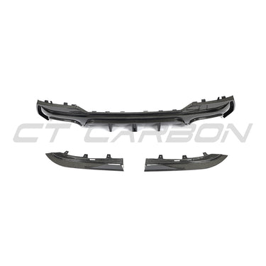 BMW 4 SERIES 2020+ G22/G23 QUAD TIP CARBON FIBRE DIFFUSER-Diffuser-CT CARBON-CT Carbon - High-quality carbon fiber and gloss black aerodynamic parts for premium sports and luxury vehicles.